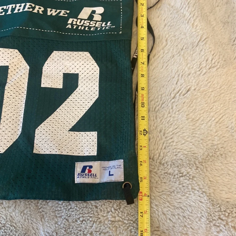 NWOT Russell green Jersey drawstring bag.